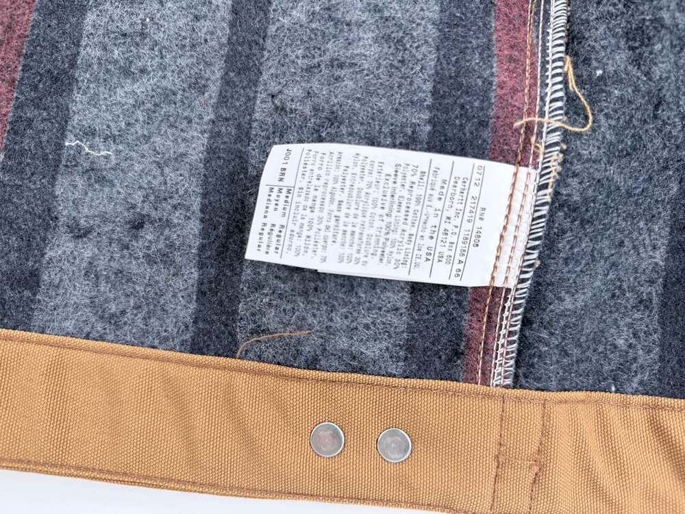 NWT Carhartt J01 BRN Blanket Lined Detroit Jacket Size Medium Regular - Picture 6 of 14